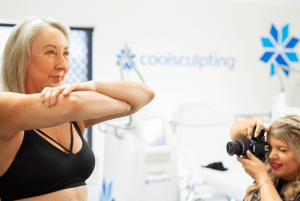 Woman in pre-treatment for BodySculpt Clinic